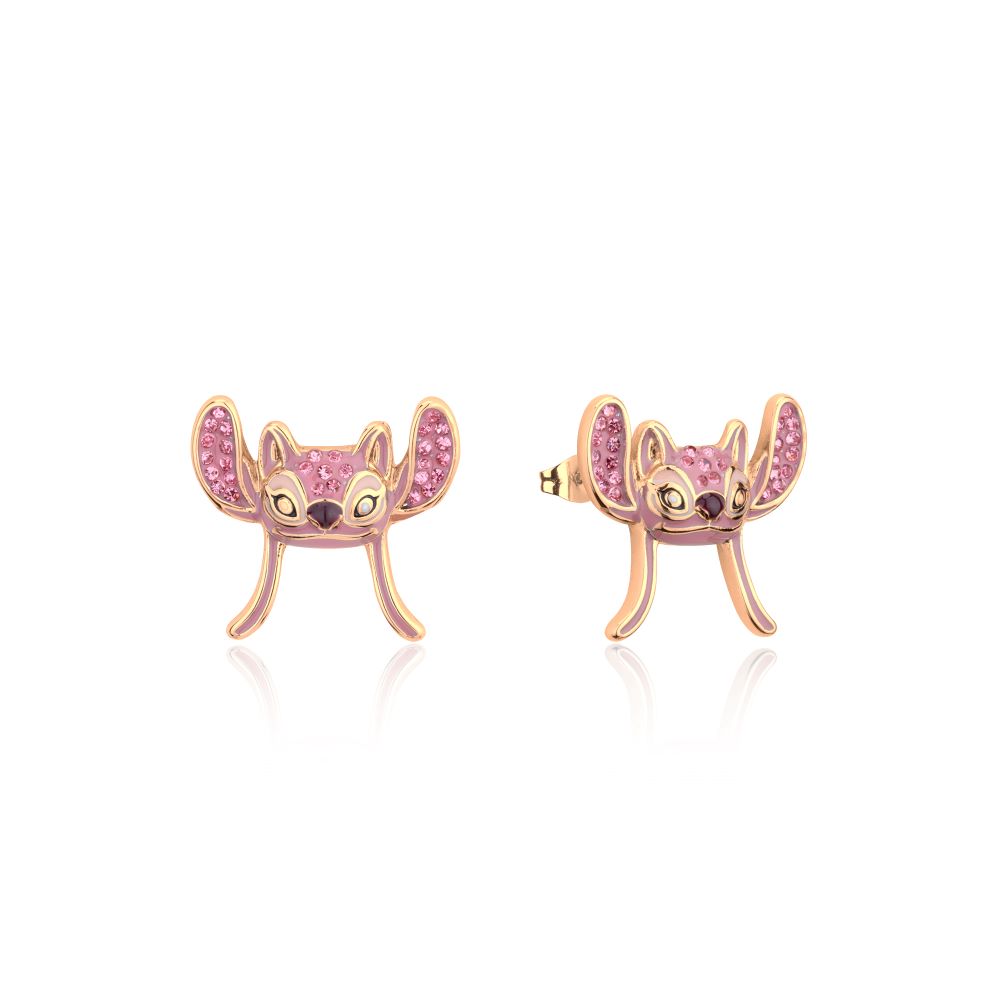 Disney-lilo-stitch-angel-crystal-yellow-gold-stud-earrings-couture-kingdom-DYE1132