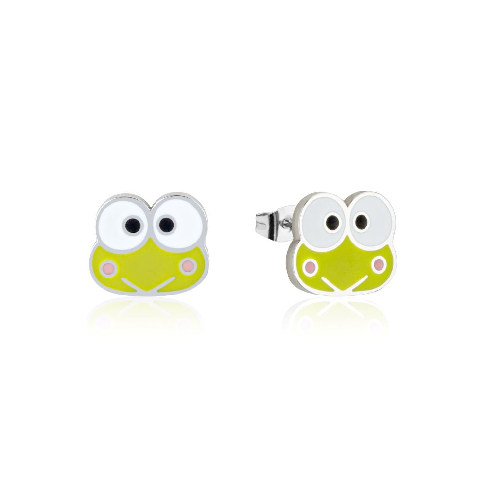 Sanrio-Hello-Kitty-Friends-Keroppi-Enamel-Stud-Earrings-Stainles-Steel-Couture-Kingdom-HE004