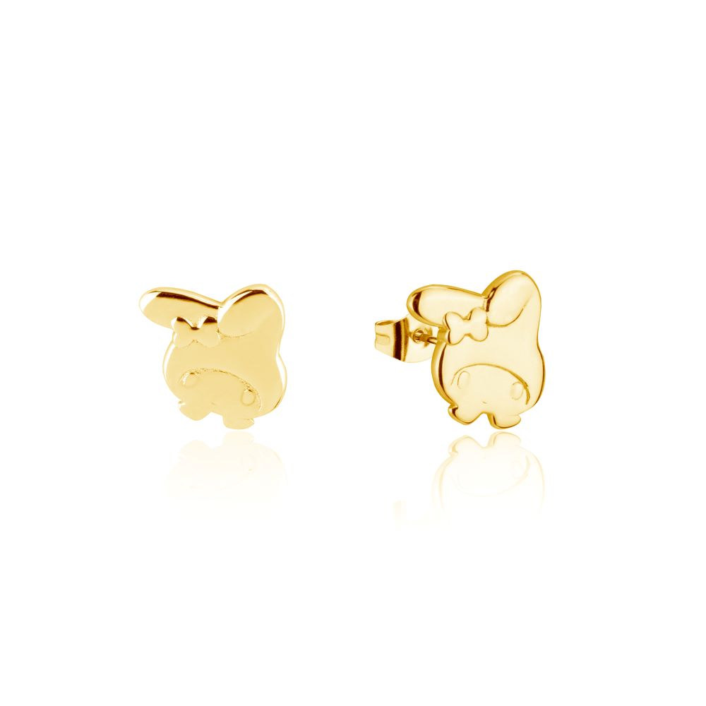 Sanrio-Hello-Kitty-Friends-My-Melody-Sterling-Silver-Yellow-Gold-Stud-Earrings-Luxe-Fine-Jewellery-Couture-Kingdom-HSE004