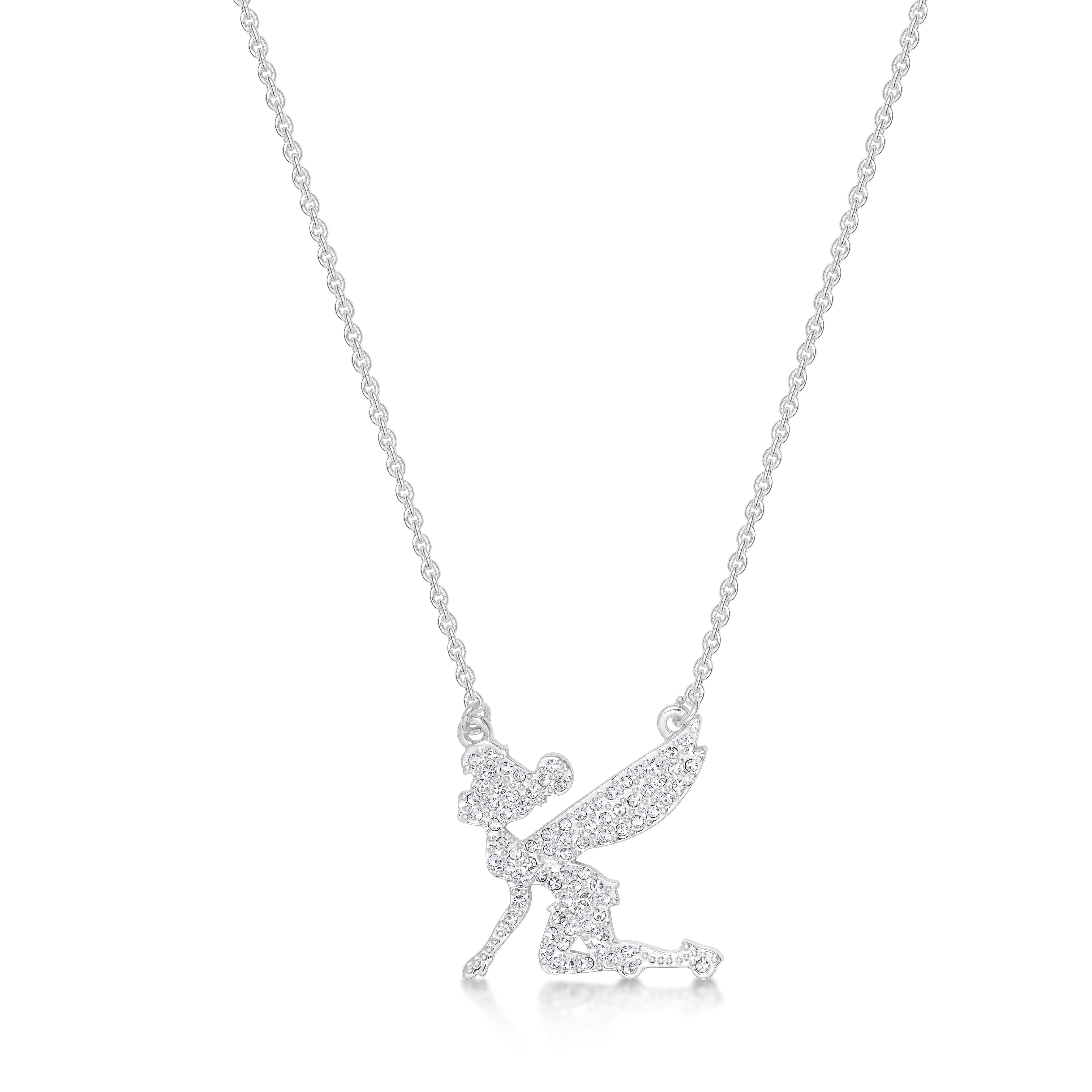 Disney-Fairies-Tinker-Bell-Crystal-Necklace-White-Gold-Couture-Kingdom-DYN0595