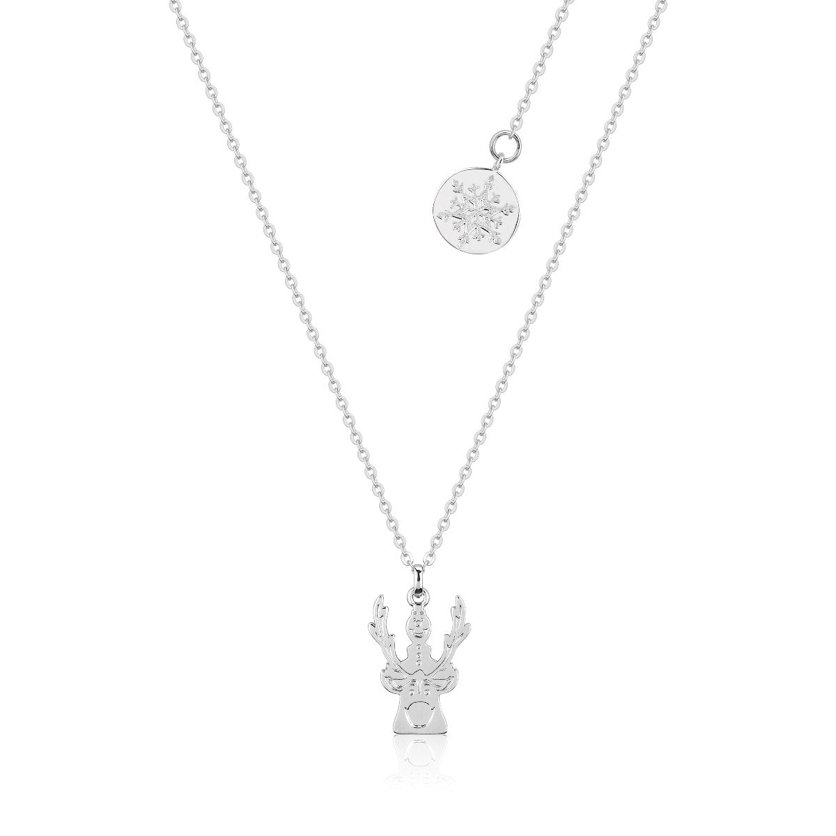 Disney-Frozen-Kids-Olaf-Sven-Necklace-White-Gold-Couture-Kingdom-DFN152