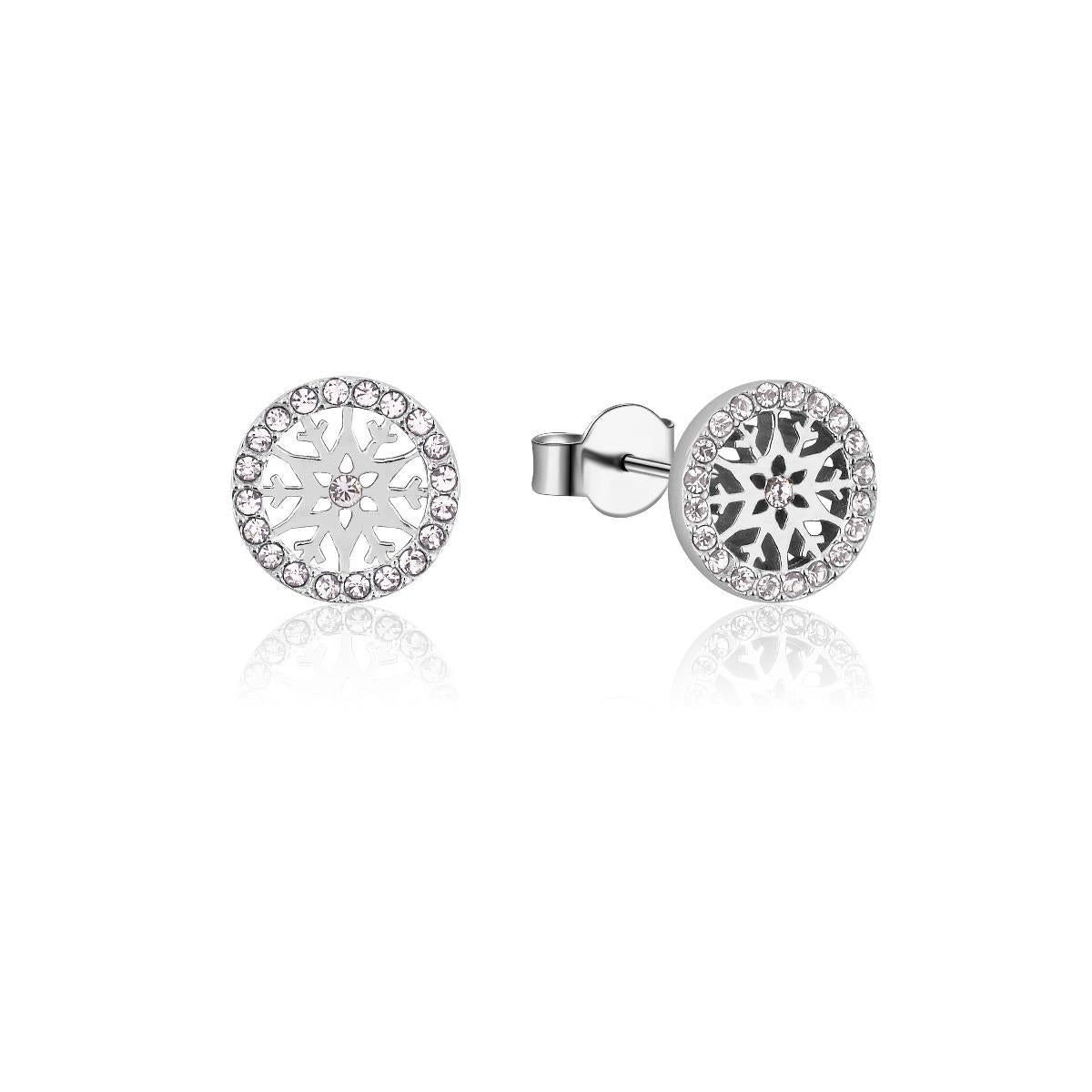 Disney-Frozen-Snowflake-April-Crystal-Birthstone-Stud-Earrings-Sterling-Silver-Couture-Kingdom-SSDFE004