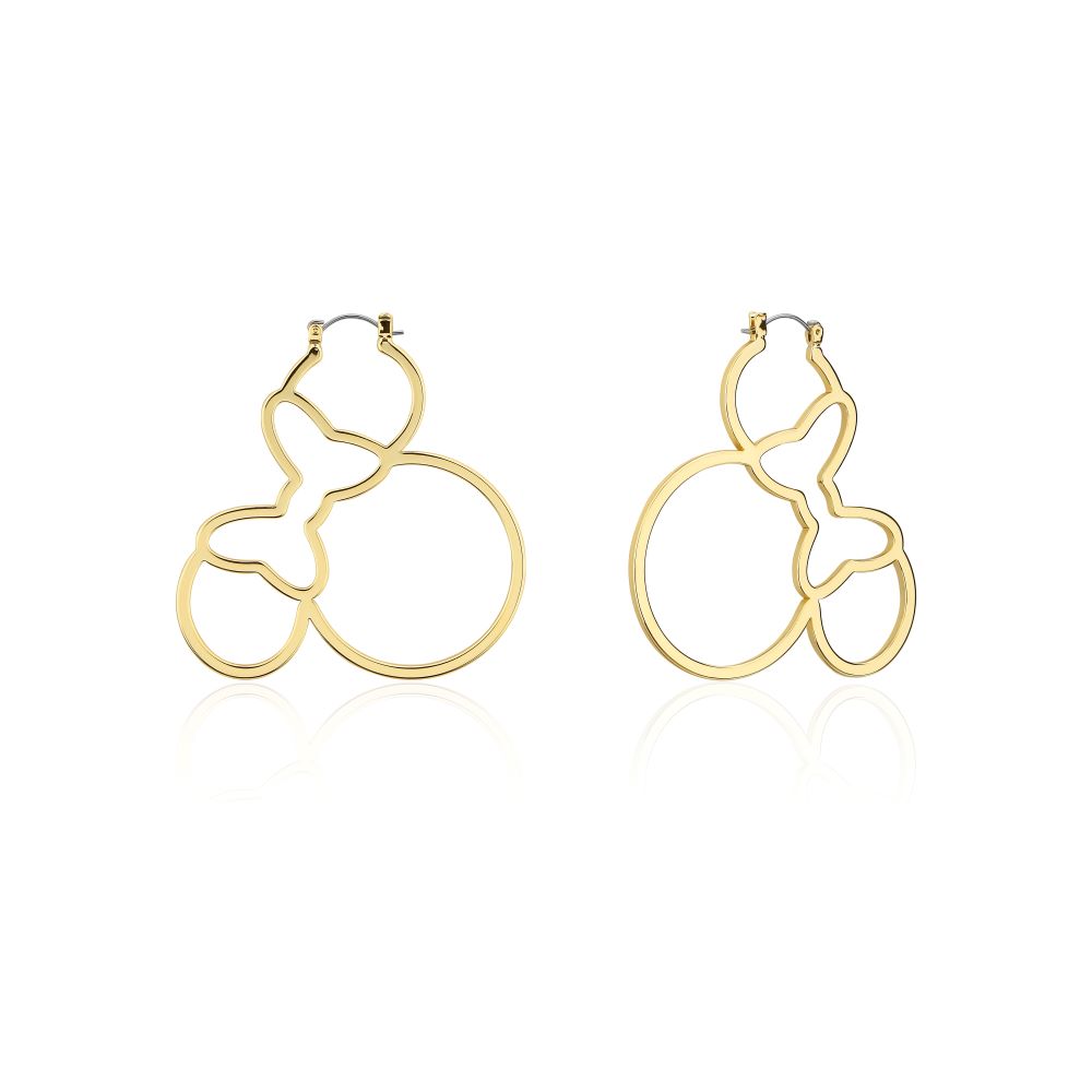 Disney_Minnie_Mouse_Bow_Hoop_Earrings_Yellow_Gold_Couture_Kingdom_DYE1100
