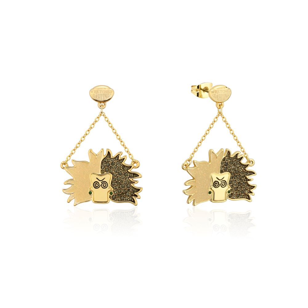 Disney_Villains_Cruella_Dalmatians_Crystal_Drop_Earrings_Yellow_Gold_Couture_Kingdom_DYE1095